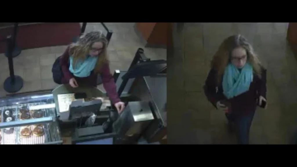 Security footage of Mekayla Bali at Tim Hortons